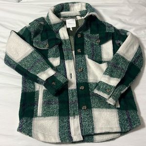 Avec Les Filles plaid green jacket